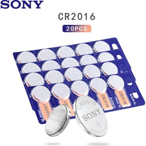 20pcs SONY CR2016 Button Batteries 3V CR 2016 LM2016 BR2016 DL2016 Cell Coin Lithium Battery For Watch Electronic Toy Remote