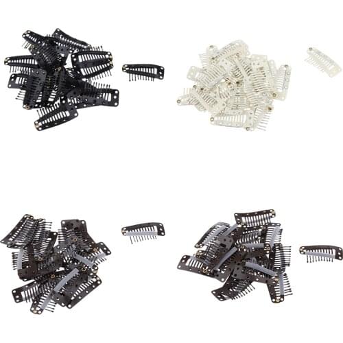 20pcs Wigs Snap Metal Clips for Hair Extensions Clip-on Wig Toupees Hairpiece Hair Extension Snap Clips Wig Grips Clip