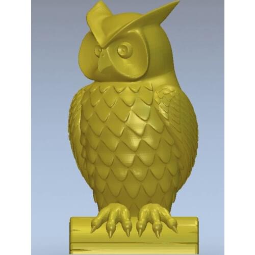 3d model relief for cnc in STL file format Panno owl (2)