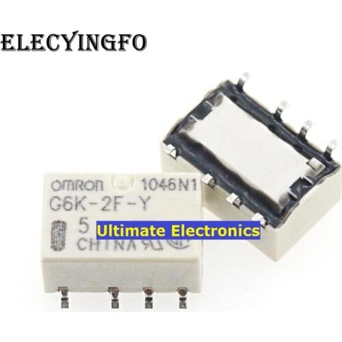 5pcs G6K-2F-Y-5VDC DC5V Patch Relays