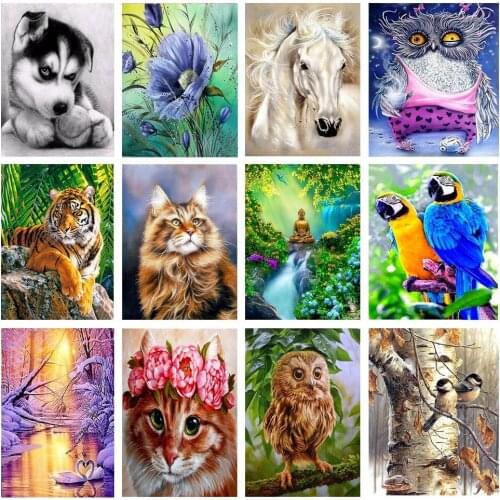 5D Diamond Painting Diy Full Landscape animals Cross Stitch Kits Diamond Mosaic art Embroidery Painting round Home Decoration
