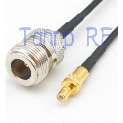 6in SMB male plug to N female jack RF connector adapter 15CM Pigtail coaxial jumper RG174 extension cord cable