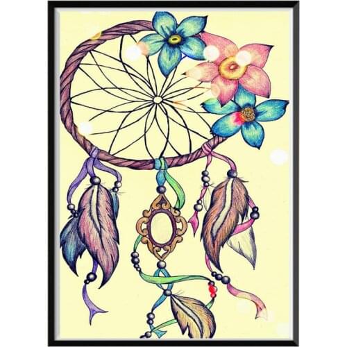 Diamond Painting Dreamcatcher Feather Still Life Square Diamond Round Diamond Decoration Customizable Wall Art Decoration