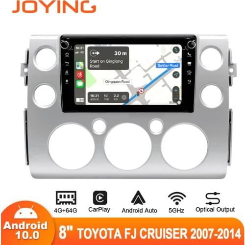 Joying 8" Android10 Car Radio for Toyota FJ Cruiser 2007-2014 Carplay GPS DSP SPDIF 5GWIFI Optical Output Subwoofer IPS-Screen