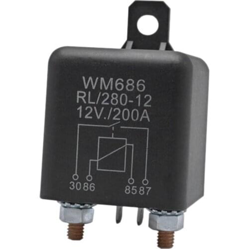 Battery Isolator Relay 12V 4-Pin WM686 Start Relay Car ON/OFF Switch Normally Open Relay RL/280 200A Retail