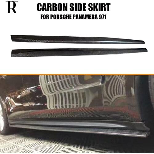 Carbon Fiber Side Bumper Extension Skirt for Porsche Panamera 971 & 971 Turbo 2017 UP Auto Racing Car Bodykit Side Skirts