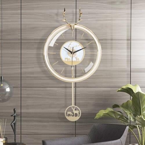 Large Luxury Creative Wall Clock Modern Design Nordic Kitchen Wall Clock Luxury Living Room Orologio Parete Wall Watch BA60WC