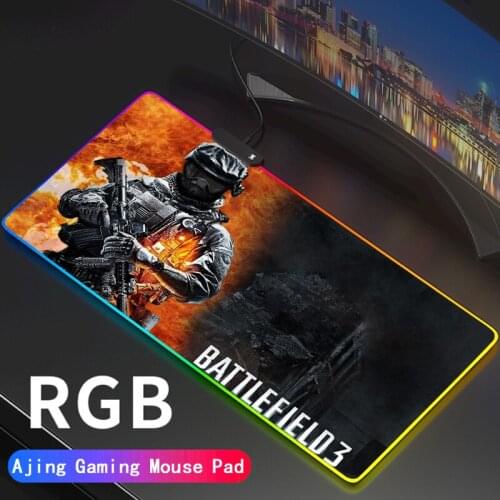 Big Large Gaming RGB Mousepad XL Gamer Mat Mouse Pad For Battlefield PC Computer Led Backlight XXL Keyboard Desk Mat