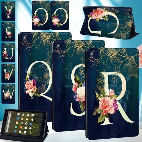 Tablet Case for Amazon Fire HD 8 6th Gen 2016/Fire HD 8 7th Gen 2017/Fire HD 8 8th Gen 2018 Leather PU Stand Folio Cover + Pen