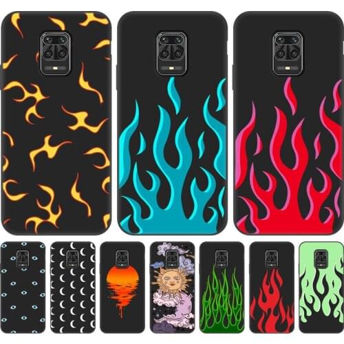 Flame Painted Case For Xiaomi Redmi Note 10 9 Pro Case For Xiaomi Mi 11 Ultra Mi11 Lite Note 8 8T 7 9Pro Max 10S 9S 9C NFC Cover