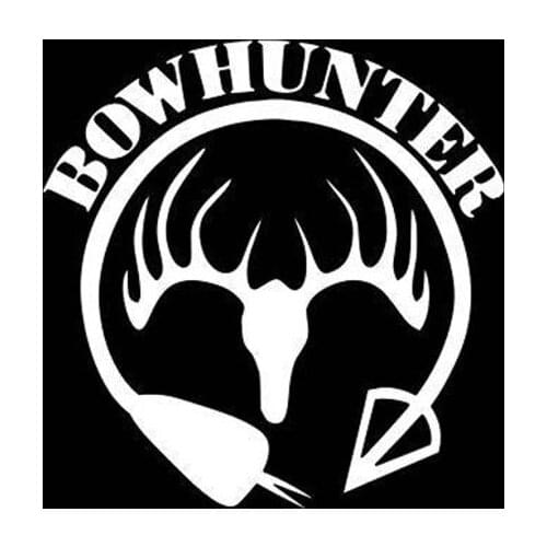 Black/Sliver Bowhunter Vinyl Decal Car Rear Glass Sticker Waterproof Vinyl Car Window Decor Pattern S1044