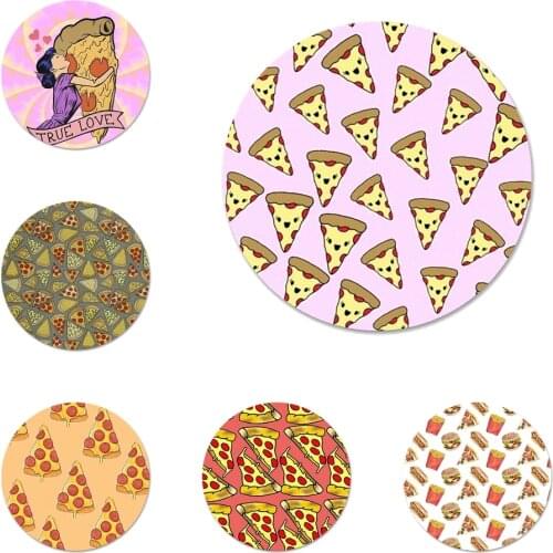 Chips Pizza food Hamburgerss Icons Pins Badge Decoration Brooches Metal Badges For Backpack Decoration