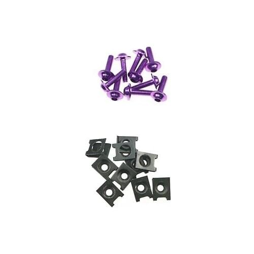 Purple 6mm Fairing Body Work Bolt Kit Screw Spire Speed Fastener Clip Nut Custom