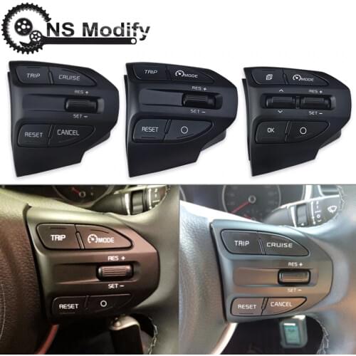 NS Modify Car Steering Wheel Button Bluetooth Phone Cruise Control Volume Switch For KIA K2 RIO 2017 2018 RIO X LINE Buttons