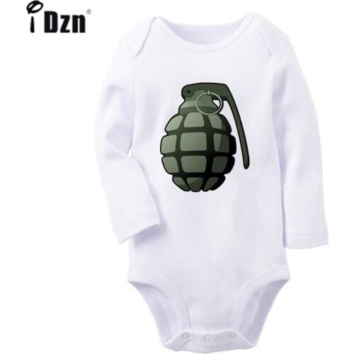 Hand Grenade Panic at the Disco Mom Life Heart Letter Printed Newborn Baby Outfits Long Sleeve Jumpsuit 100% Cotton