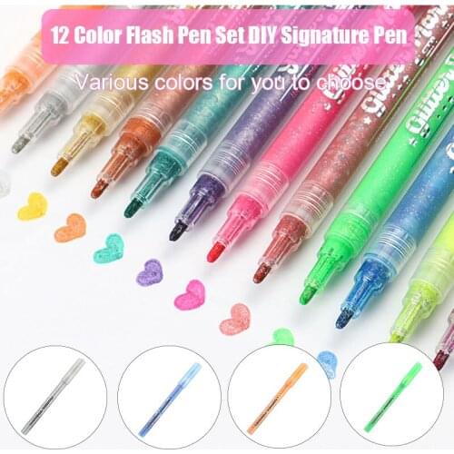 Paint Pens Markers Set 12 Colors for Rock Painting Glass Wood Metal Calligraphy or 1 Color Paint Pen GK99