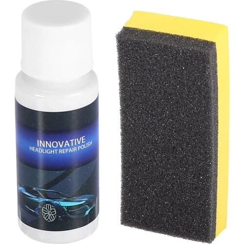 Uxcell 20ml Car Headlight Repair Fluid Set with Sponge Scratch Remove Repair Polishing Car Light Repair Agent