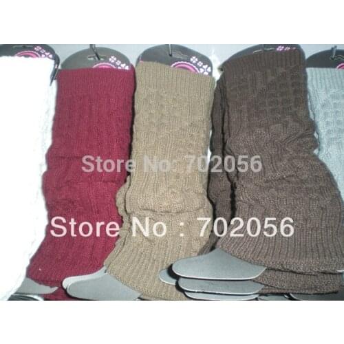 2016 Solid Winter Knit twist Crochet Acrylic Leg Warmers Boot Covers Women Dance wear 24 pairs/lot #3403