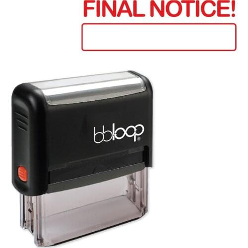 Bbloop Final Notice! w/block Style Font and Design Self-Ink