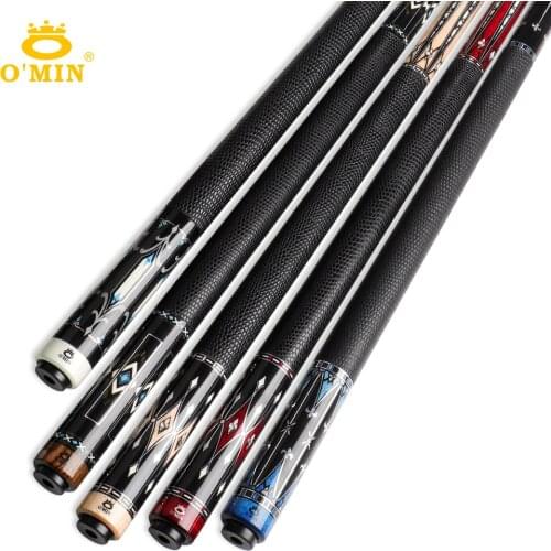 OMIN XF-C1-5 Billiard Pool Cue Adjustable Weigh Bolt Billiard Stick Kit Leather Grip 12.8mm Tip with Extension Radial Pin Cue