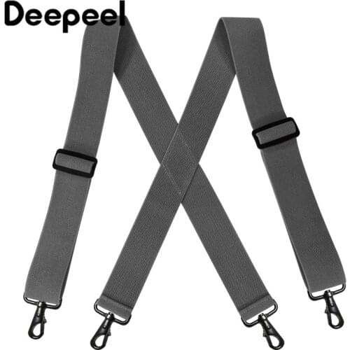 Deepeel 1pc 5*120cm New Fashion Wide Mens Suspender Black Hook Buckle 4 Clip Stretch Male Jockstrap Work Braces Men Accessories