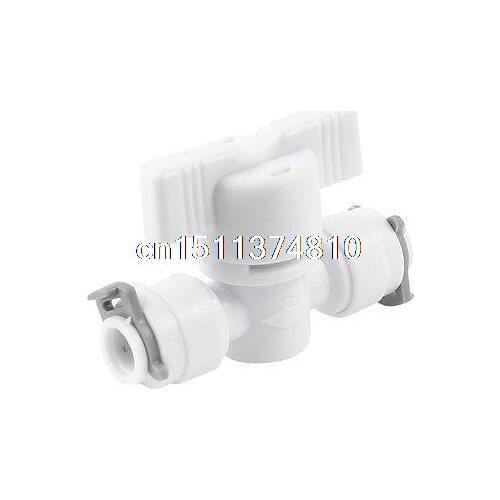 Quarter Turn Switch 7mm Diameter White Plastic Tee Handle Ball Valve