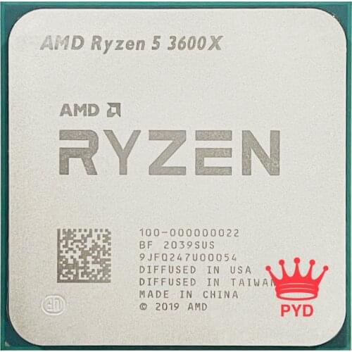 AMD Ryzen 5 3600X R5 3600X 3.8 GHz Six-Core Twelve-Thread CPU Processor 7NM 95W L3=32M 100-000000022 Socket AM4