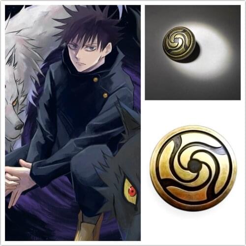 Jujutsu Kaisen Gojou Satoru Nobara Kugisaki Itadori Yuuji Fushiguro Megumi Ryoumen Sukuna Cosplay button Material: alloy 2.2CM
