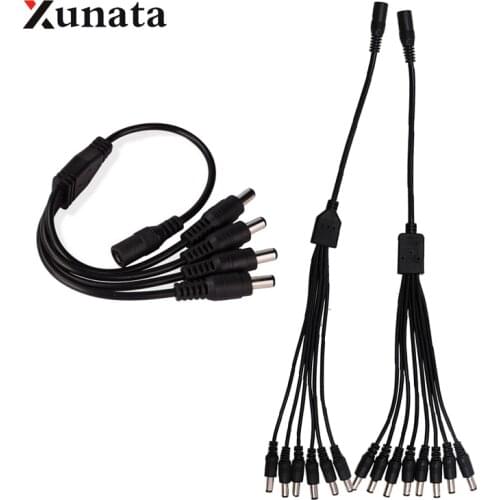 DC connector Power Jack 1 DC Female To 2 3 4 5 6 8 Male plug Splitter Adapter Connector Cable For CCTV Camera LED Strip Light