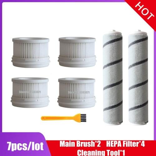 Hepa Filter Rolling Brush Replacement for Xiaomi Mijia 1C Handheld Wireless Vacuum Cleaner Roller Brushes Cleaning Brush parts