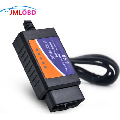 Super ELM327 Interface USB OBD2 Tool Auto Scanner V2.1 OBDII OBD 2 II elm327 Usb Scanner Car Diagnostic Tools