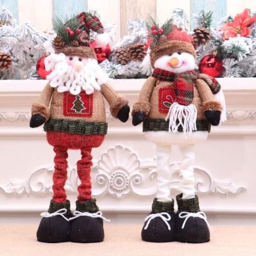 Telescopic Christmas Doll Merry Christmas Decor for Home 2021 Navidad Noel Christmas Ornaments Xmas Gifts New Year 2022