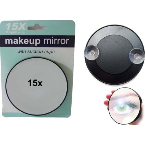 Magnifying Mirror 15X Suction Cup Makeup Compact Cosmetic Face Care Shave Travel