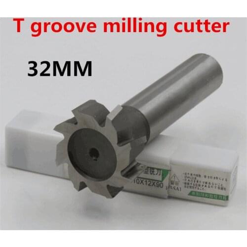 2PCS 32*3*4*5*6*8*10*12 high speed steel Straight shank T groove milling cutter T type Straight shank milling cutter