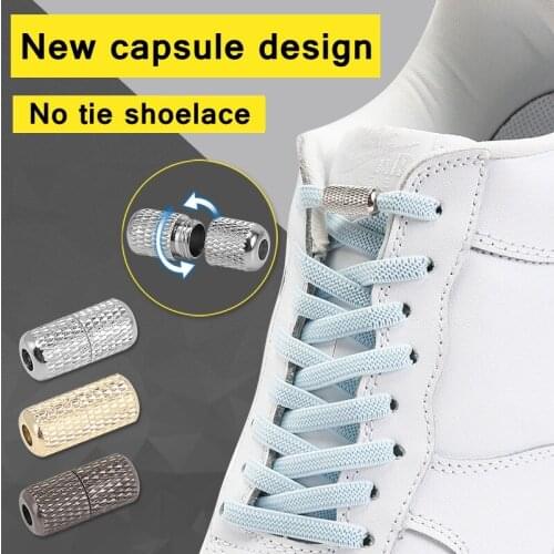 1Pair Elastic Locking Shoelaces Round No Tie Shoe Laces Kids Adult Sneakers Shoelaces Quick Lazy Shoe Lace Shoestrings