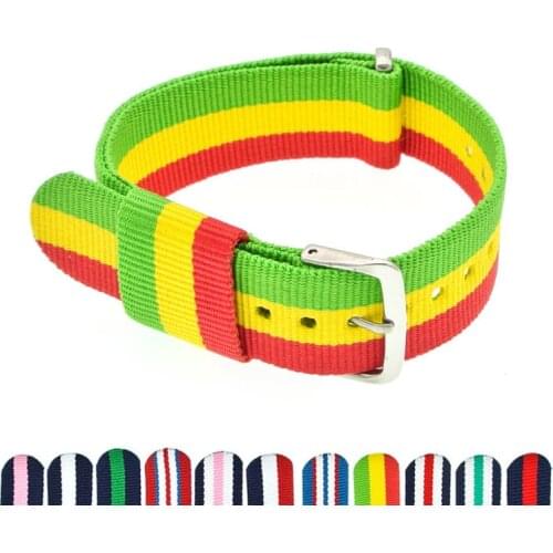 18/20/22/24mm Rainbow Watch Straps Nylon Watchband Bracelet Band Woven Pulseira Correa Reloj Bileklik Cinturino Dropship WB001