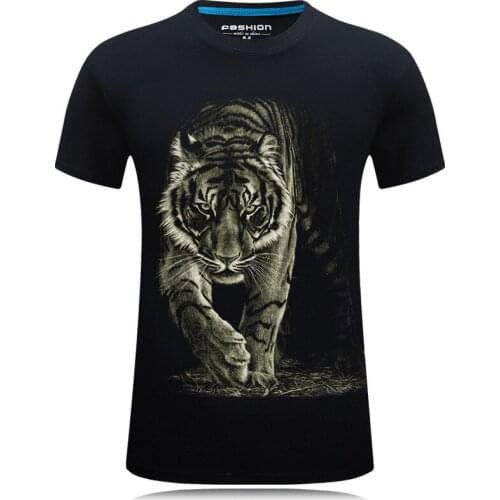 2020 Mens T-shirt Cotton Print Graphic 3D Tiger Summer T Shirt Plus Size Clothes Streetwear Short Sleeve Tshirt S-6XL Size