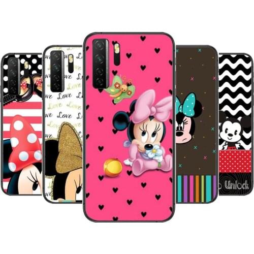 Get Minnie Mouse Black Soft Cover The Pooh For Huawei Nova 8 7 6 SE 5T 7i 5i 5Z 5 4 4E 3 3i 3E 2i Pro Phone Case cases