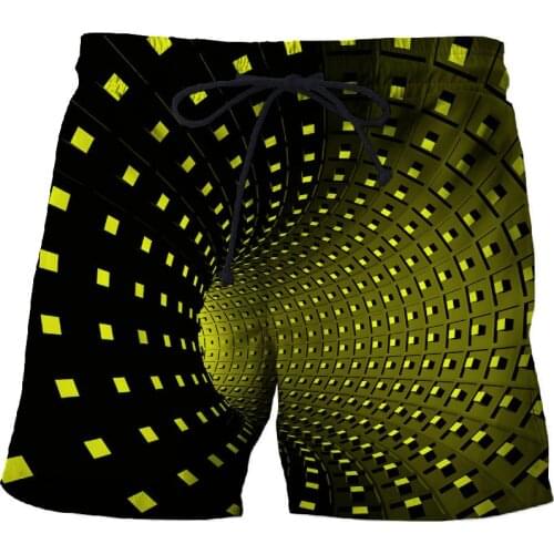 Breathable 3D printed beach Pants vortex hole surf pants 2021 new casual shorts Quick-drying beach mens beach pants shorts