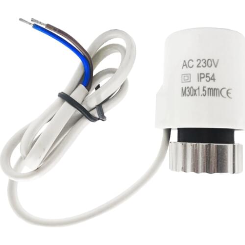 230V Normally Open Electric Thermal Actuator for Manifold Underfloor Heating Valve Calefaccion Suelo Radiante Thermal Actuador