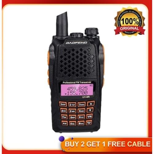 UV-6R Walki Talki BAOFENG UV6R 7W Walkie Talkie Ham Radio Station VHF UHF CB Radio Amateur 15KM Long Range UV 5R Update Version