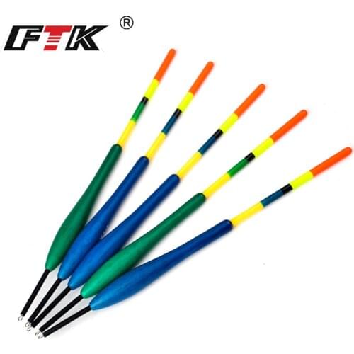 FTK Fish Float 5Pcs/Lot Barguzinsky Fir Bobber Length 20.5-22CM Float 3G 4G 5G Mix Color Fishing Float For Carp Fishing Tackle