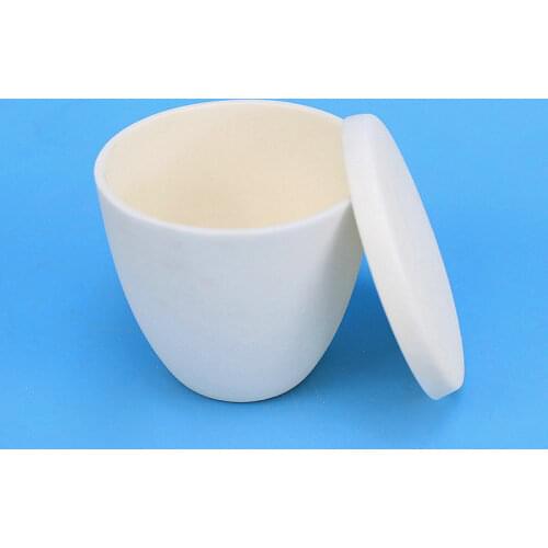 1piece Lab 5/10/20/25/30/50/100/150/200ml/300ml Corundum crucible 99% alumina Ash crucible with cover For scientific research