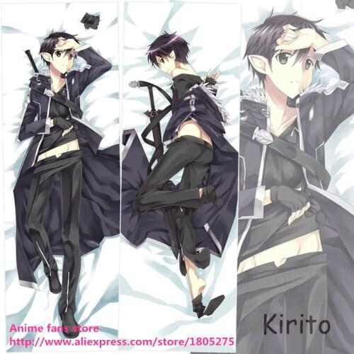 Hot Cool Japanese Anime Pillowcase Sword Art Online SAO Kirito Pillow Case Cover Hugging Body Bedding