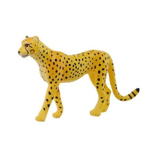 Toy unisex animals plastic Simulation Wild Animal Model Mouth Movable Cheetah Boy Toy Unisex Animals Plastic Educational