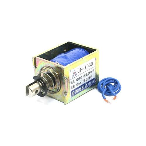 JF-1050 DC12V/DC24V 360mA 60N/10mm Linear Motion Pull Type Solenoid Electromagnet