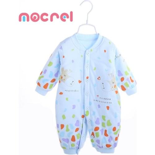 Baby Autumn Winter Baby Climb Clothes Clip Cotton Thickening Jumpsuits Baby 0 To 18 Months, Warm Baby Clothes Baby Rompers