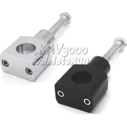 Shorty Chrome 1" Inch Handlebar Hand Bar Riser Clamp For Harley Honda Suzuki Yamaha Kawasaki Custom Springer Bobber Chopper