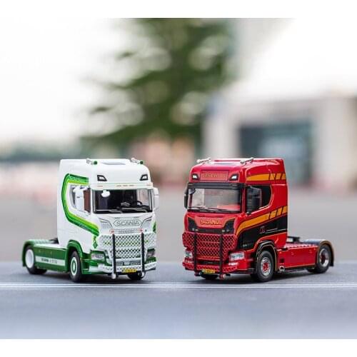 Die-cast 1:64 Scale Scania Heavy Transport Truck S730 Front Wheel Steering Simulation Alloy Car Model Static Decoration Gift