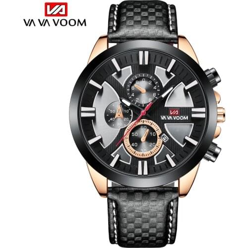 VAVA VOOM Fashion Casual Mens Watches Round Shape Quartz Wristwatche Man Business Watches Sports Series Watch Relogio Masculino